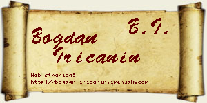 Bogdan Iričanin vizit kartica